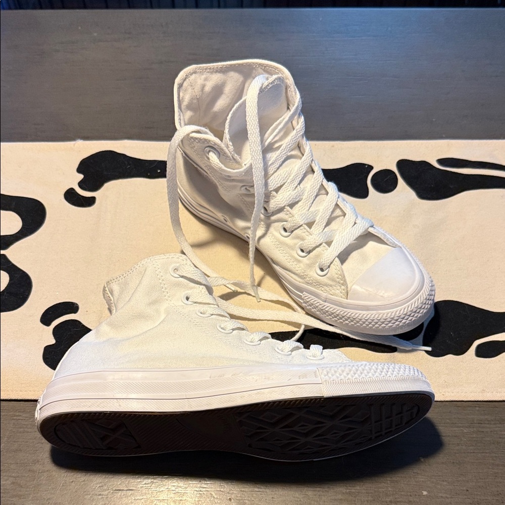 Converse White High-Top Sneakers size 7 women